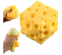 10 Color Mystery Box Dumpling Squishy Cute Dim Sum Squeeze Toy with Glitter Steamer Fun Desk Fidget Stress Relief Office Tool Random (cheese)