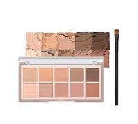 10 Colors Eyeshadow Palette, Full Matte Natural Nude,Pink and Brown Eye Shadow Palette, Blendable Waterproof & Long Lasting Natural Eyeshadow Makeup Palette for Soft Glam Makeup