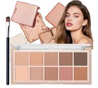 10 Colors Eyeshadow Palette,Pink and Brown Eye Shadow,Long Lasting Matte Eyeshadow Make-Up Palettes,Eye Shadow Pallets for Women,Smooth&Blendable Formula,Highly Pigm/ented,Natural Looks(Natural Nude)