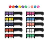 10 Colors Hair Chalk Combs, Hair Chalk Comb Temporary Hair Color Dye, Girls Hair Chalk, Washable Hair Coloring Comb for Birthday Party Christmas Halloween Cosplay