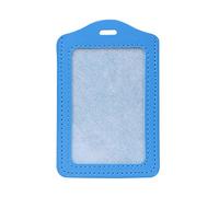 10 Colors ID Window Business Work Card Holder Leather For Case Badge Vertical Credit Card Wallet For Women With Keychain