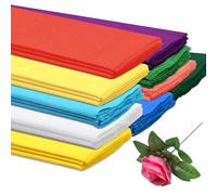 10 Colors Packing Crepe Paper Rolls, 30PCS Crepe Paper, 50X100CM Rainbow Creper Papers Creper Papers Flowers for Flowers Gift Wrapping Floral Artwork Malleable High Elasticity