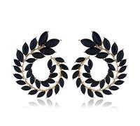10 colors statement luxury gift geometric big round stud for crystal women earrings