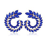 10 colors statement luxury gift geometric big round stud for crystal women earrings