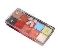 10 Colors Tinted Lip Gloss - Lip Gloss Palette | Portable Lip Palette Makeup, Jelly Watery Lip Makeup, Non-Sticky Cosmetic Lip Paint Waterproof For Costume And Makeup Accessories