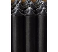 10" Coloured through dinner candles, 11½ hrs burn time, non-drip, Pack of 10 - Black