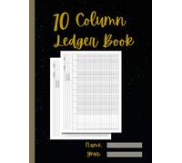 10 Column Ledger Book: Ten Columnar General Record Keeping Notebook and Analysis Account Pad for Bookkeeping & Accounting | Perfect for Small Business & Personal Finance | Horizontal Layout.
