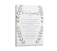 10 Commandments Prayer ScriptureCanvas Poster Wall Art Decoration Living Room Bedroom Decoration Poster Gift for FriendsFrame-style 08x12inch(20x30cm)