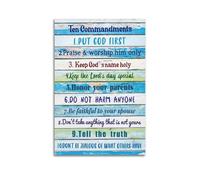 10 Commandments Scripture ChristianCanvas Poster Wall Art Decoration Living Room Bedroom Decoration Poster Gift for FriendsUnframe-style 08x12inch(20x30cm)