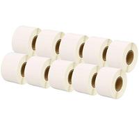 10 Compatible Rolls 35mm x 14mm White Direct Thermal Labels for Zebra GK420d GK420t GC420d GX420d GX420t GC420t GX430t GT800 LP2844 TLP 2844 Citizen CL-S521 CL-S621 CL-S631 (1000 Labels per Roll)