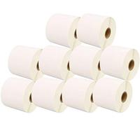 10 Compatible Rolls 72mm x 36mm White Direct Thermal Printer Labels (1000 Labels per Roll) for Zebra, Toshiba, Citizen, Eltron, Orion, UPS Label Printers