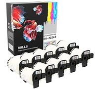 10 Compatible Rolls DK-22243 102mm x 30.48m Continuous White Standard Address Labels Compatible with QL-1050 QL-1060N QL-1100 QL-1110NWB