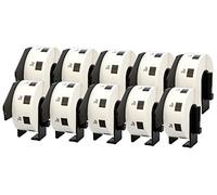 10 Compatible Rolls DK11218 DK-11218 24mm x 24mm Round Labels for P-Touch QL-500 QL-550 QL-560 QL-570 QL-700 QL-800 QL-810W QL-820NWB QL-1050 QL-1060N QL-1100 QL-1110NWB (1000 Labels per Roll)