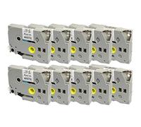 10 Compatible TZe-FX231 TZ-FX231 Black on White 12mm x 8m Flexible Label Tapes for PT-1000 1005 1010 3600 9600 D210 D400 D450VP D600VP H101C H105 H110 H300 H500 P700 P750W Label Makers