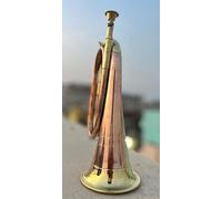 10" Copper and Brass Trumpet Pocket Bugle A Timeless Military Scout Musical Instrument