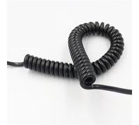 10-Core Spring Line Network Cable - 8-Core Twisted-Pair & 2-Core 20AWG Signal Cable (1-15m) - Double Shielded(Stretch 4meter)