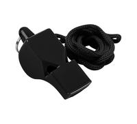 10 Counts ABS Coaches Whistle with Lanyard - Loud Safety Emergency Whistle for Coaches Referees Teachers Adults, Ice Sports Training Whistle, High Decibel Survival Whistle (ABS-Black)