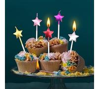 10 Creative Love Star Candles, Cake Decoration Candles, Baking Dessert Plug-Ins, Birthday Party Decoration Supplies.