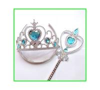 (#10 Crown+Magic Wand, One Size) Frozen Girls Kids Elsa Fancy Dress Costume Princess Anna Party Dresses Cosplay Outfits