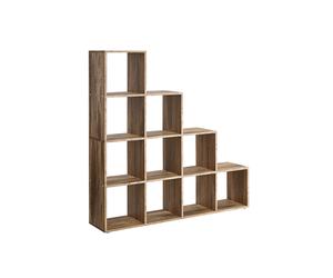 10-Cube Bookcase Camel Brown