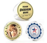10 Custom Challenge Coins, Personalized Commemorative Coins with Logo Photo Text, Custom Memorial Gifts for Company Military Family Colleague Anniversary Wedding Couple Pocket Hug Tokens (Gold)