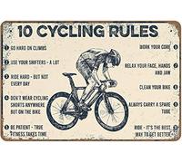 10 Cycling Rules Horizontal Poster Cycling Lovers 10 Cycling Rules Poster Cycling Poster Cycling Wall Art Bicycle Poster Metal Tin Signs Bedroom Garage Cars Sign Wall Decor Welcome Sign 5.5x8 Inch