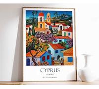 10 Cyprus Print Cyprus Travel Poster Europe Travel Print Europe Decor Europe Gift Art Cyprus Ar Poster A5 - Wall Art Home Decor Movie Poster Canvas Film Cinema Retro Vintage Cult Classic Nostargic Sa