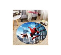 (#10, Diameter 100cm) Marvel The Avengers Spiderman Round Rug Bedroom Carpet Doormat Non-slip Mat