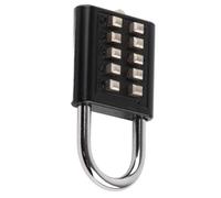 10 Digit Push Button Combination Padlock Watertight Rust Resistant Durable Steel Shackle for Gym Cabinet Gate Toolbox Suitcase