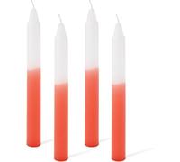 10'' Dinner Candles, 4 Pcs Red Candles Gradient Tapered Candles, Non Drip Taper Candles Candle Sticks Long Candles for Valentine's Day Birthday Party (Red)