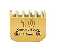 #10 Dog Grooming Replacement Blade for Andis/Oster A11/Wahl KM Clippers | Cutting length 1.5mm/1/16",440C stainless steel,durable sharp edge,pet grooming use,Gold-1Pack