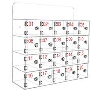 10-Door Transparent Acrylic Mobile Phone Locker - Secure Safe Deposit Box for Cell Phones Storage Cabinet with Lock Ideal for Offices and Public Spaces