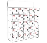 10-Door Transparent Acrylic Mobile Phone Locker - Secure Safe Deposit Box for Cell Phones Storage Cabinet with Lock Ideal for Offices and Public Spaces