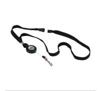 Durable Badge Reel Lanyard Black (10)