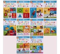 10 Early Learning Wipe Clean Books Colours Shapes Numbers Phonics Handwriting Counting Ages 3 Plus