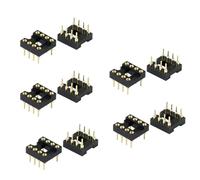 10 easy to install DIP8 IC sockets for easy chip exchange in lab environment Stable signal transmission High heat resistant IC socket