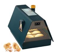 10 Egg Incubators, Automatic Digital Hatching Eggs with Temperature & Humidity Display, Automatic Turning, Small House Incubator for Hatching Chicken Duck Quail Bird Eggs green