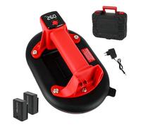 10" Electric Suction Cups for Glass, Tile Vacuum Suction Cup with 2 x 3000mAh Batteries, Safe Load 200KG Glass Sucker Lifter for Tile Granite Marble Lifting