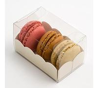 10 Empty Macaroon Boxes with Antique White Insert - 80x50x50mm- Wedding Favours Boxes