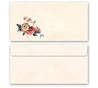 10 envelopes (windowless) Flowers & Petals, Flower Mail DIN Long (220x110 mm) | Paper-Media