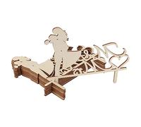 10 etiquetas de plantas con imagen de pareja abrazada de boda, etiqueta romántica de maderamen para estacas de plantas de boda, marcadores de Flores en maceta para semillas de