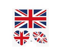 10 European Soccer Powerhouses Flag Temporary Tattoos Bulk Pack, 30/50/100 Pcs Face Stickers for 2026 Football Tournament, Sports Events & Watch Party Supplies for Adults & Teens(33#UK,30pcs)