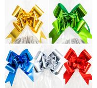 10 Extra Large Cellophane Hamper Bags with 10 Pull Bows - Gift Wrapping Set for Easter, Christmas, Birthdays & Special Occasions (102.5 x 70cm) - Clear Cello Bag