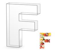 10" F Clear Acrylic Letter Tray Charcuterie Letters Fillable Board Box