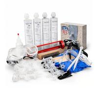 10′ Fast Set Concrete Foundation Crack Repair Kit-Hydra Stop 300 Injection System, Polyurethane Concrete Crack Repair, Basement Wall Leak Sealant & Foundation Concrete Filler, Tough Waterproof Seal