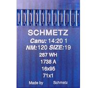 10 Flask Indutrie Sewing Machine Needle Schmetz System 287/WH 1738 A Thickness 120