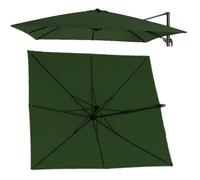 10-Foot Square Patio Umbrella Replacement Canopy, Waterproof Outdoor Shade Cover with UV Protection, Freestanding for Market Table, Green, 3 x (9.8 x 9.8 ft)
