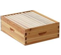 10-Frame Langstroth Bee Hive Coated with 100% Beeswax Includes Beehive Frames and Foundations (1 Medium Box)