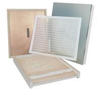 10 Frames Langstroth Beehive Kit Painted, 5 Set of Includes Bee Hive Telescoping Top Cover, Plastic Queen Excluder, Inner Cover, Entrance Reducer, Solid Bottom Board for Beekeeping, Pine Wood