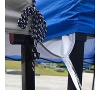10 Ft Canopy Rain Gutter for Pop Up Canopy, Tent Accessories for Rains, Drainage on Both Sides of Canopy Gutter(Silvery White)